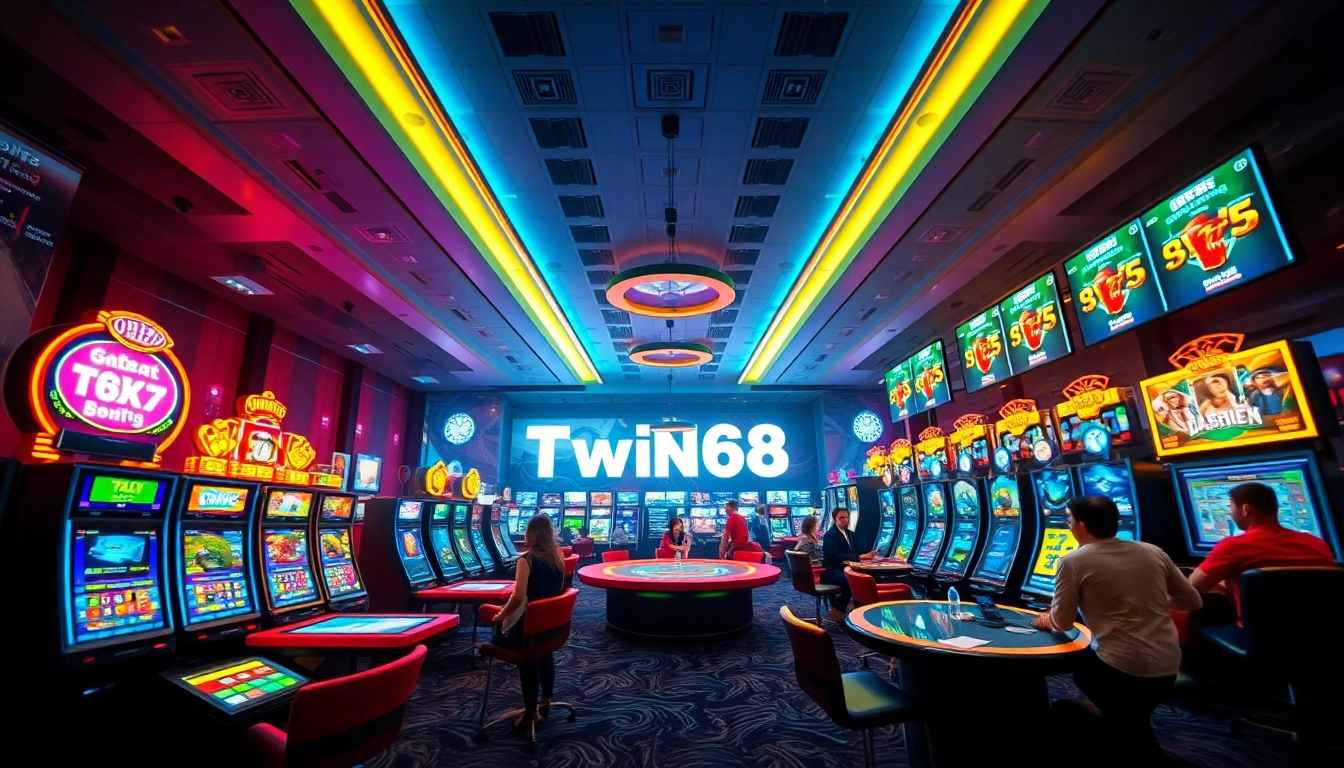 Twin68 online gaming platform showcasing vibrant casino games and sports betting.