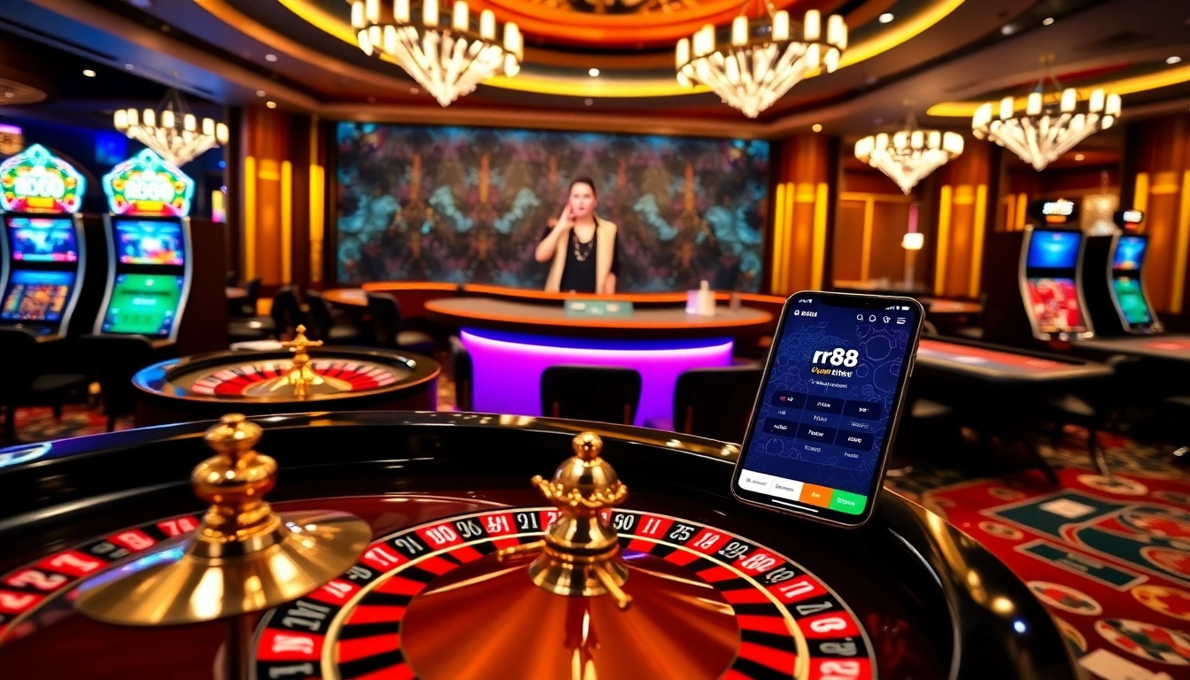 Experience thrilling gameplay with the rr88 app on a sophisticated online casino platform.