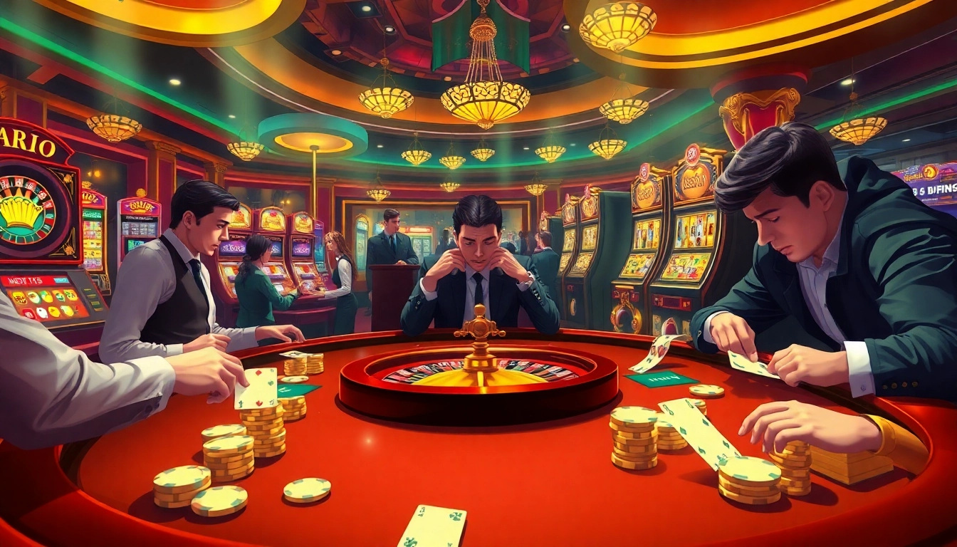 Experience the thrill of hz88 at a luxurious casino table filled with vibrant chips and high-stakes action.