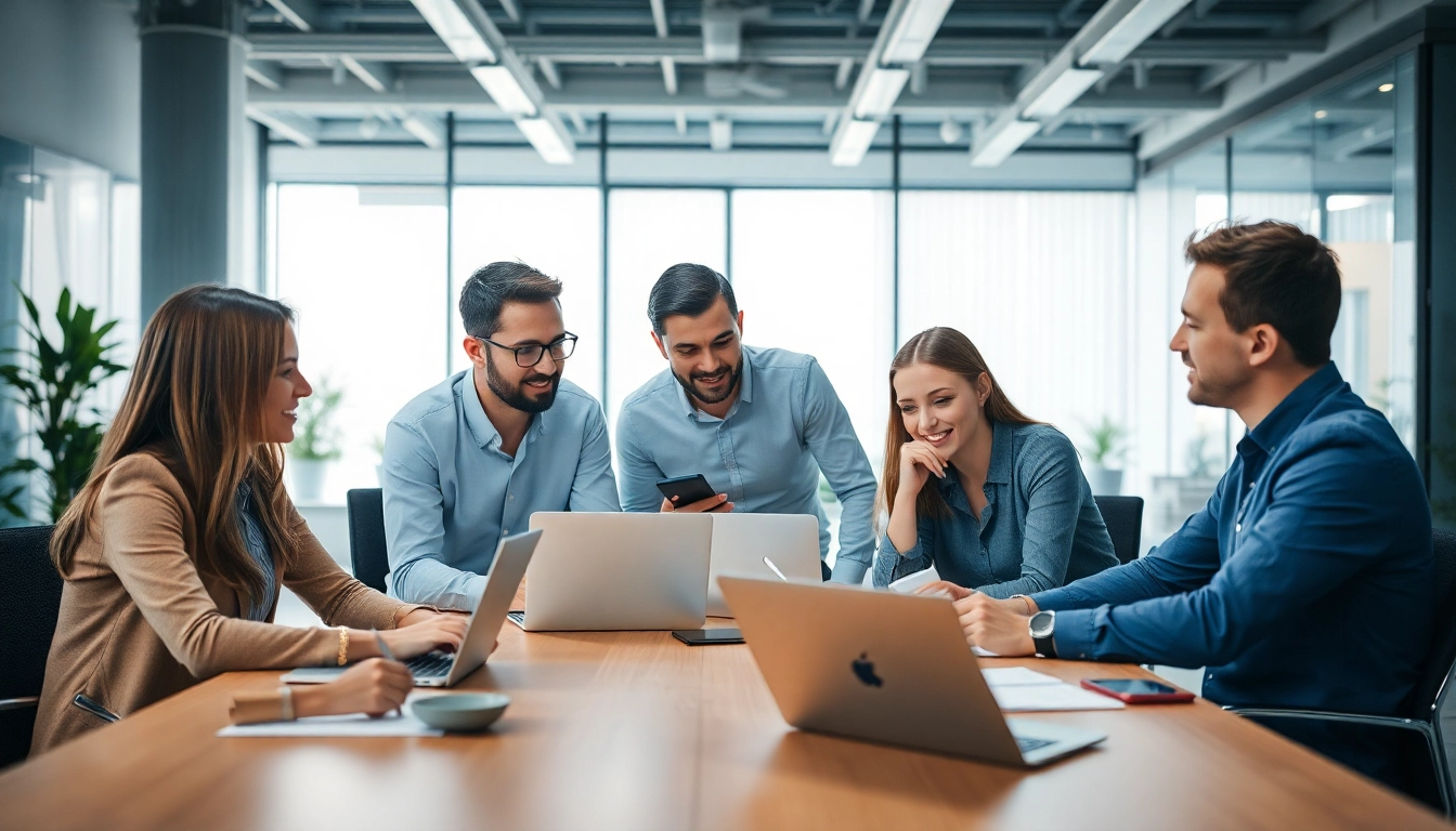 Headhunter Ingenieure in modernem Büroumfeld bei einem professionellen Meeting.