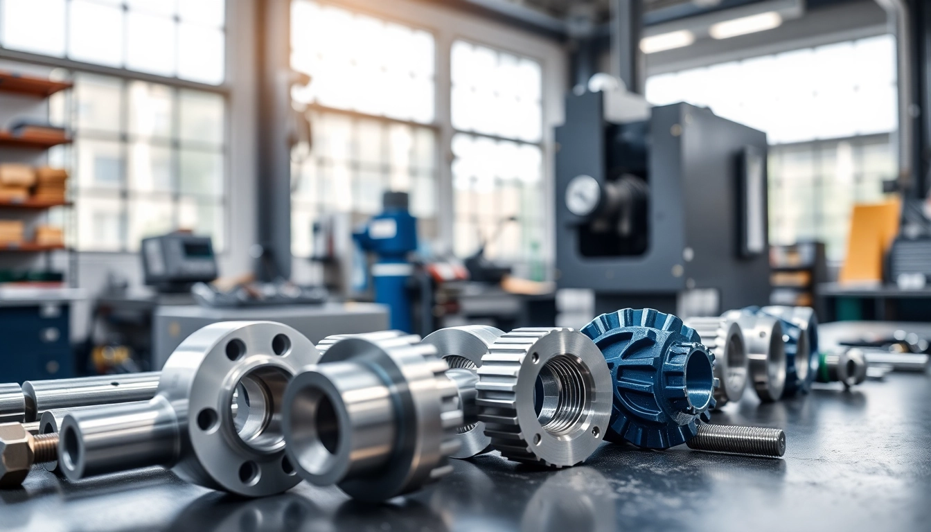 Drehteile auf einer Werkbank mit präzisen Details und professioneller Beleuchtung.