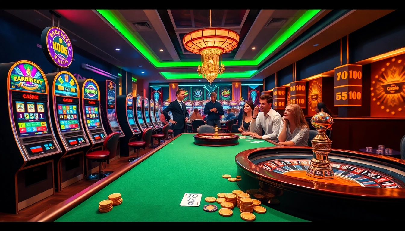 Các người chơi tham gia đang tận hưởng poker tại casino KO66 với những chip và bàn chơi đầy màu sắc.