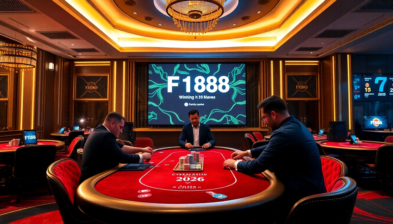 F168 elevates your gambling experience with thrilling poker action amid a luxurious casino setting.
