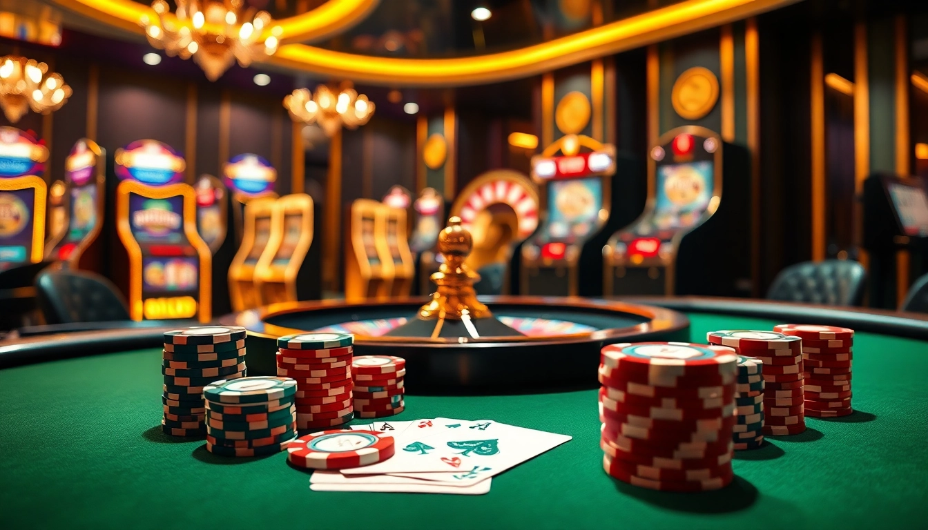 Experience the thrill of tt88 com with vibrant poker chips and an immersive casino atmosphere.