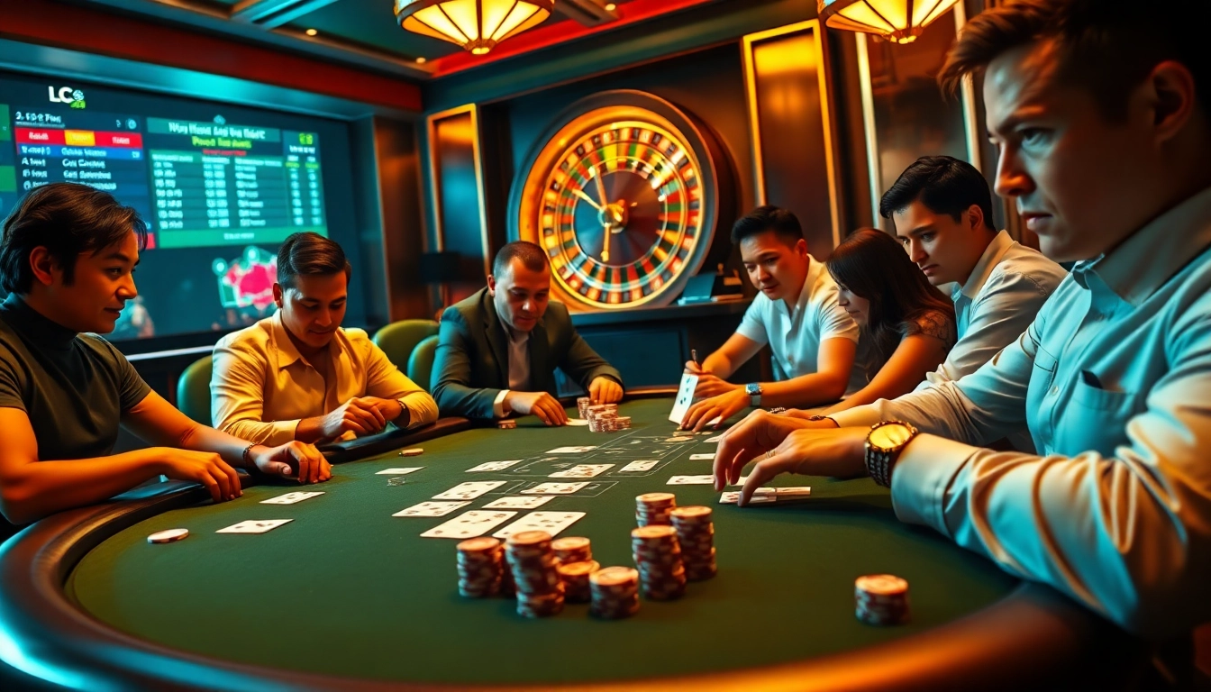 Experience the excitement of high-stakes poker at the luxurious LC 88 casino table.