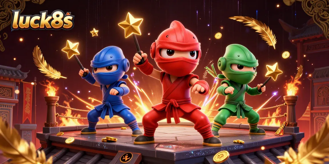 Experience thrilling martial arts in a vibrant luck8s casino scene, filled with energy and excitement.