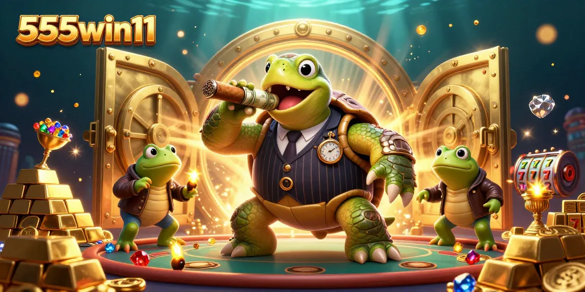 Experience thrilling casino action with 555win11 in this vibrant jackpot illustration.