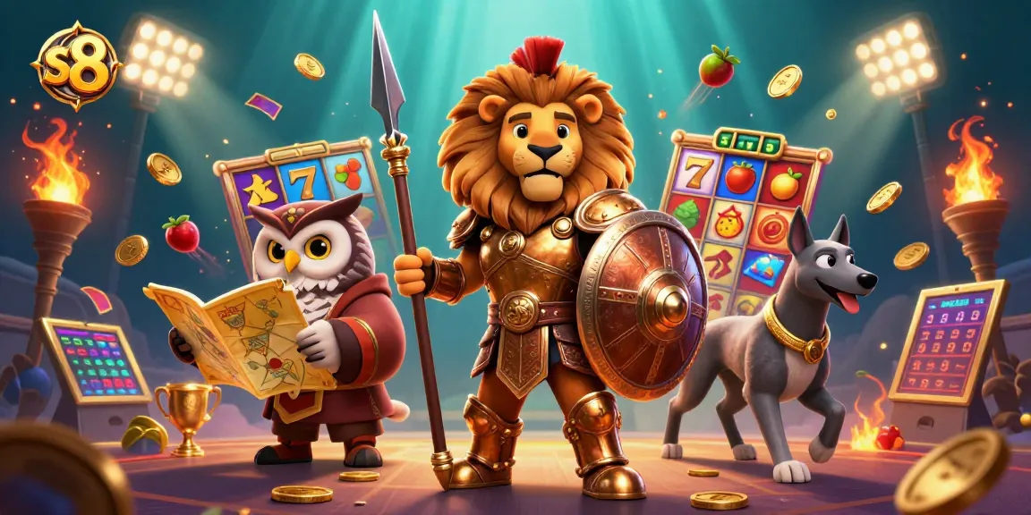 Engage with slots at s8, featuring vibrant slot reels and lucky symbols.