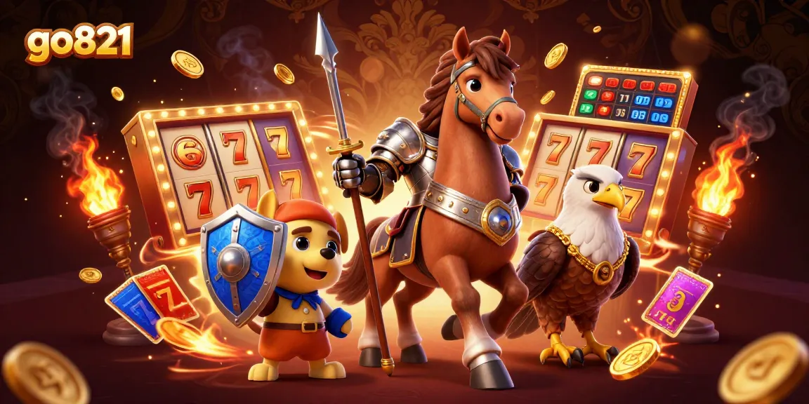 Engage in exciting gameplay with go821 and vibrant slot reels surrounded by dynamic winning elements.