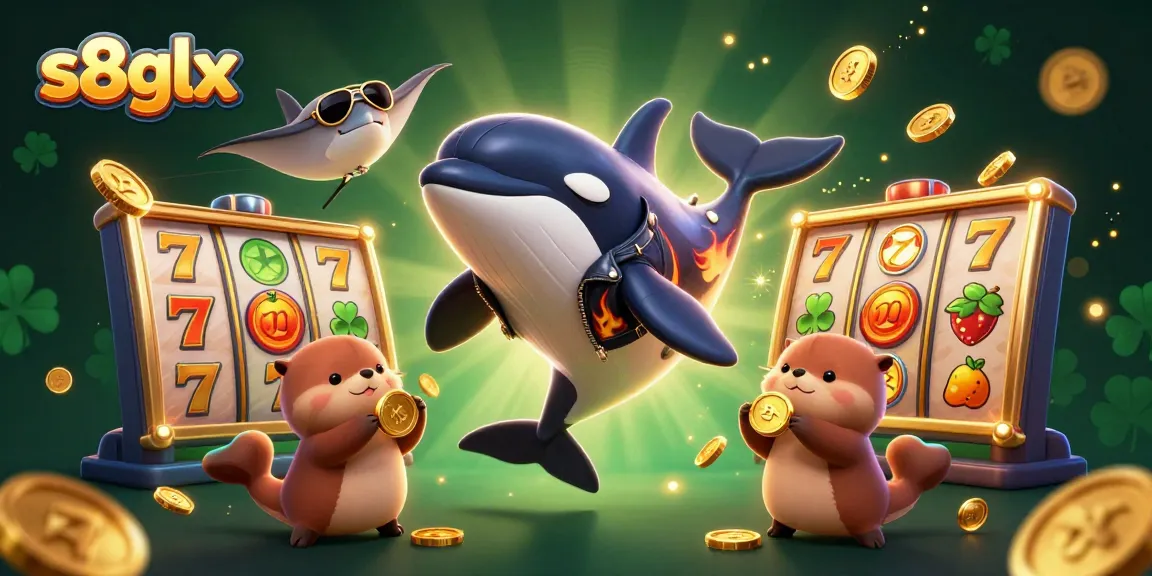 Experience the thrill of s8glx casino slots with orca whale, stingray, and sea otters celebrating wins.