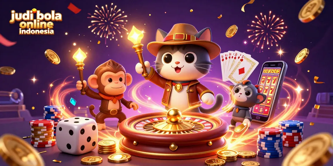 Experience judi bola online indonesia with a lively scene of gambling excitement and action.