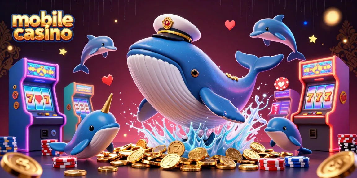Experience the thrill of a mobile casino with vibrant 3D characters and casino elements.